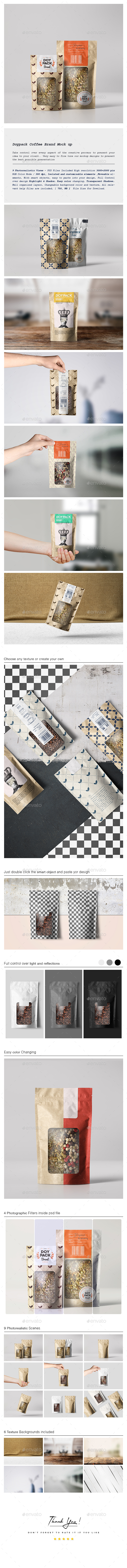 Doypack Coffee Brand Mock up - Miscellaneous Packaging