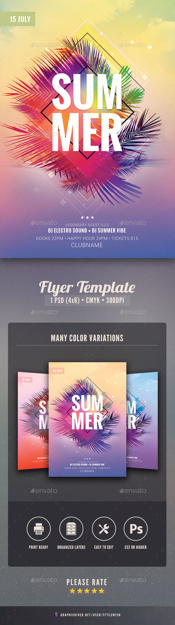 Summer Flyer - Clubs & Parties Events