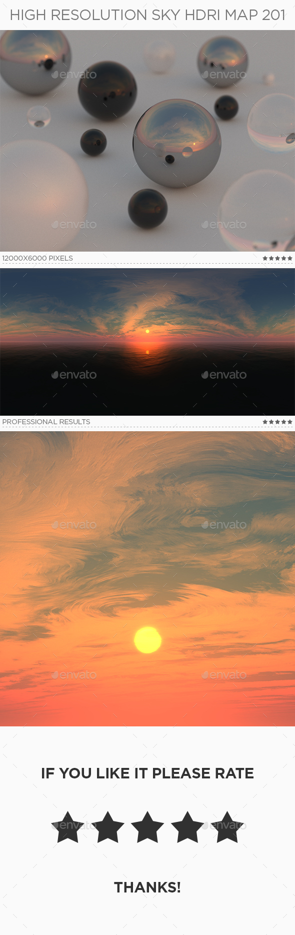High Resolution Sky HDRi Map 201 - 3DOcean Item for Sale
