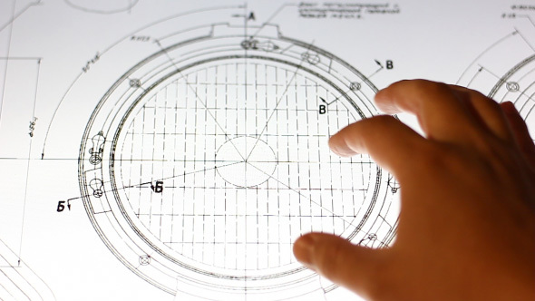 Technical Drawing On Touch Screen Computer