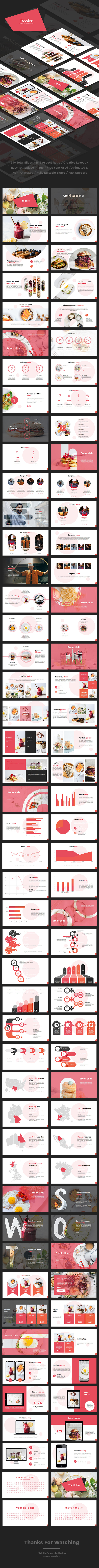 Foodie - Food And Restaurant Google Slides Template - Google Slides Presentation Templates