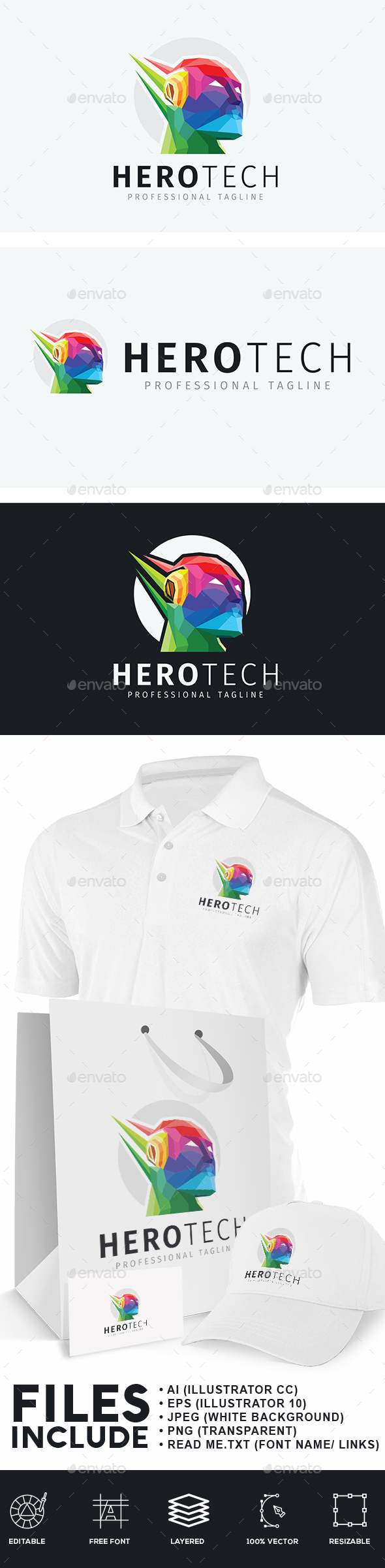 Hero Technology Logo - Humans Logo Templates