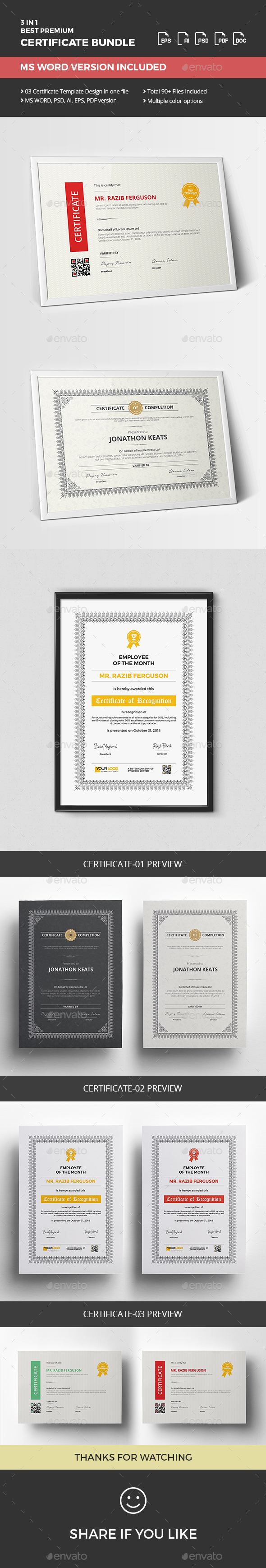 Certificate Bundle - Certificates Stationery
