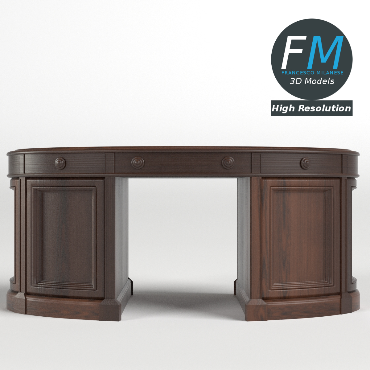 Oval Office Executive Desk by 3DOcean