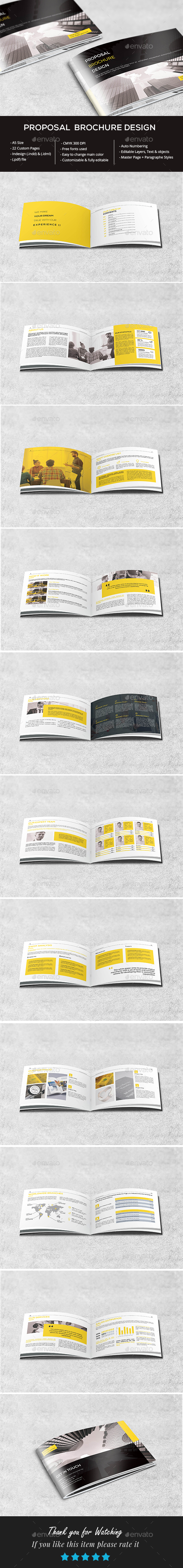 A5 Clean Proposal Brochure - Brochures Print Templates