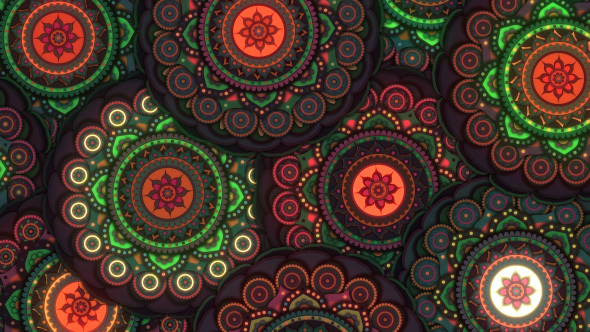 Mandala Neon Pattern