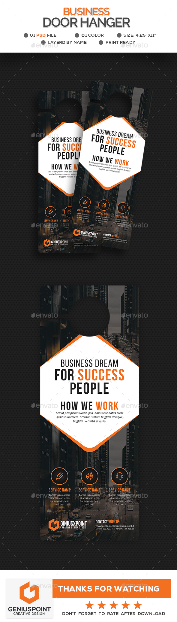 Business Door Hanger - Miscellaneous Print Templates