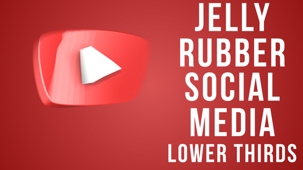 3D Jelly Rubber Social Media Lower Thirds Pack