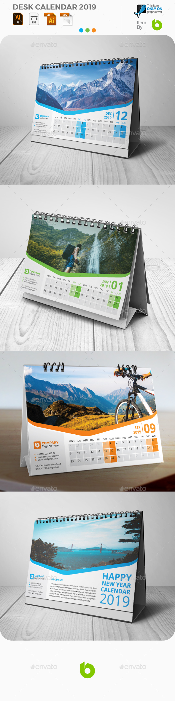 Desk Calendar 2019 - Calendars Stationery