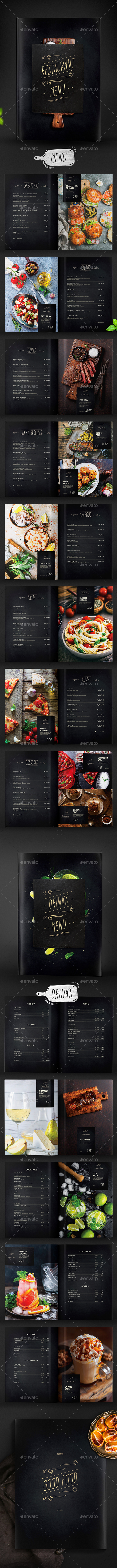 Restaurant Menu - Food & Drinks - Food Menus Print Templates