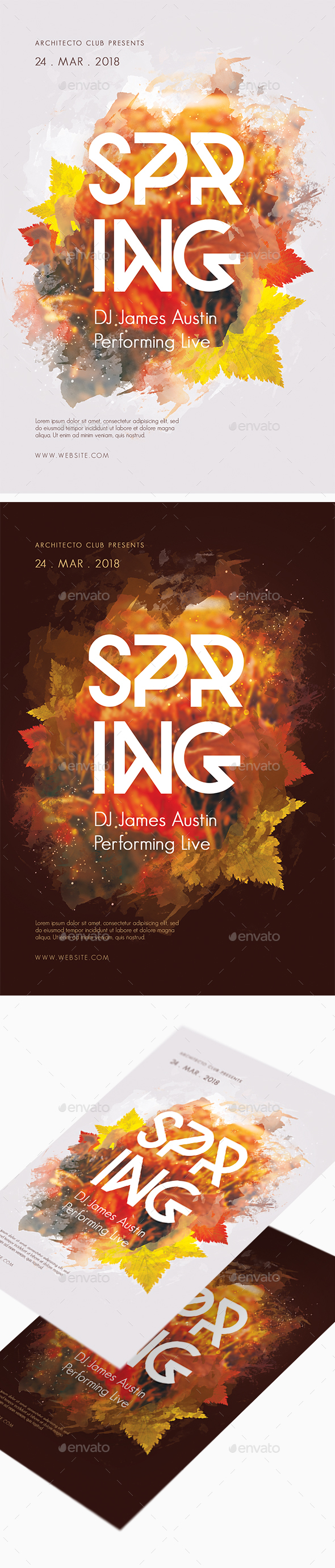 Spring Celebration Flyer - Clubs & Parties Events