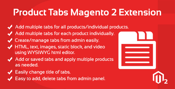 Product Tabs Magento 2 Extension - CodeCanyon Item for Sale