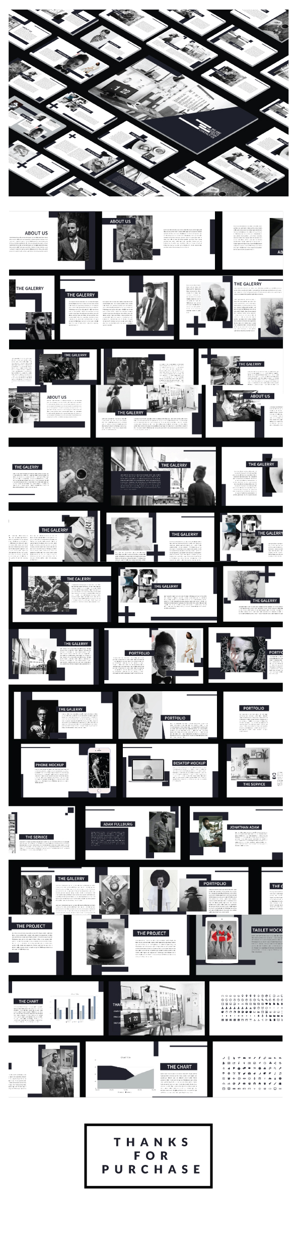 Mnimal Black Powerpoint - Business PowerPoint Templates