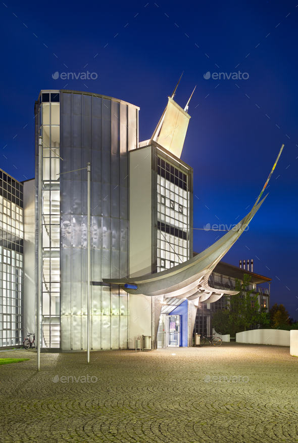 Modern Office Building At Night - Stock Photo - Images