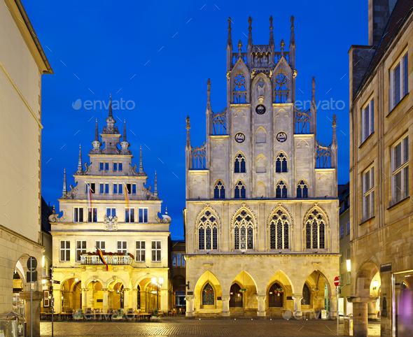 Old Town Hall Of Muenster, Germany - Stock Photo - Images