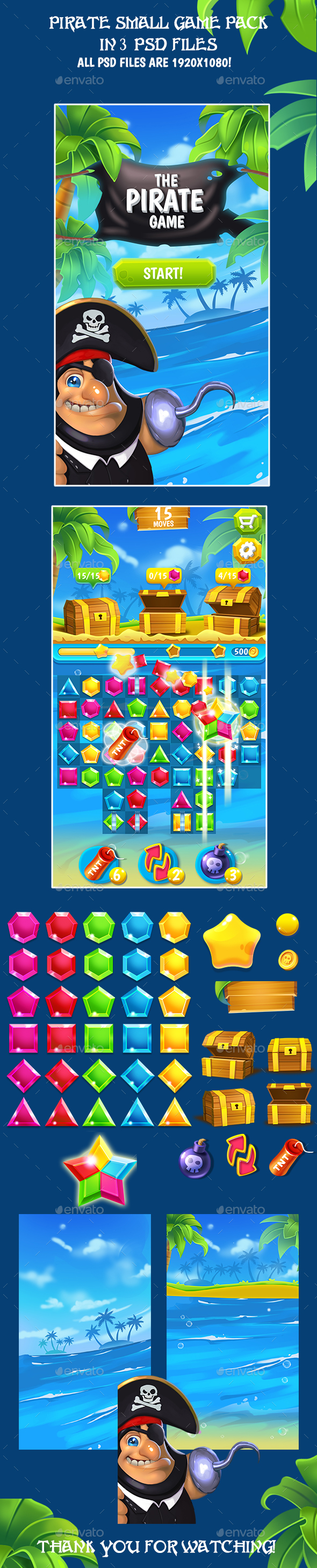 Pirate Small Graphic Game Kit - Game Kits Game Assets