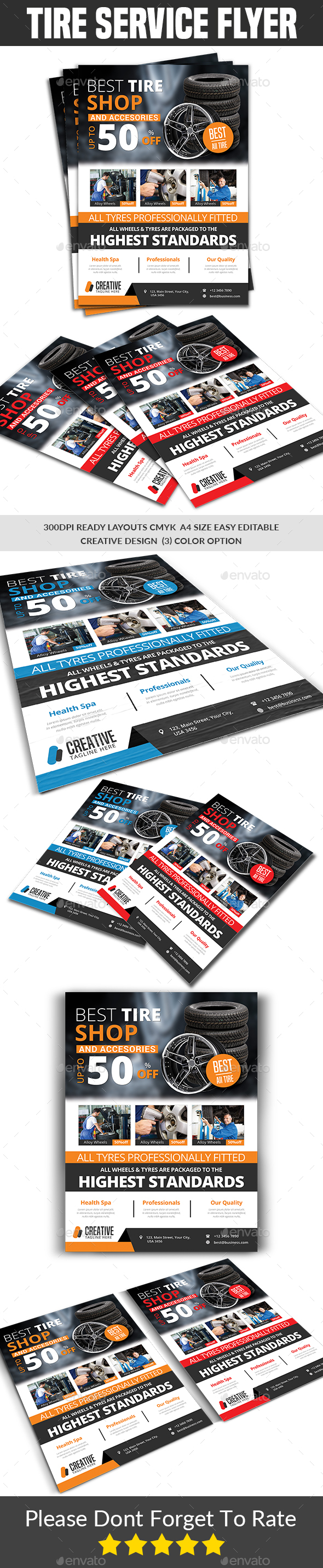 Tires Services Flyer Template - Commerce Flyers
