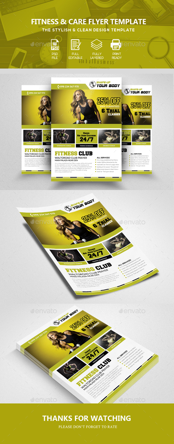 Body Fitness Gym Flyer - Sports Events