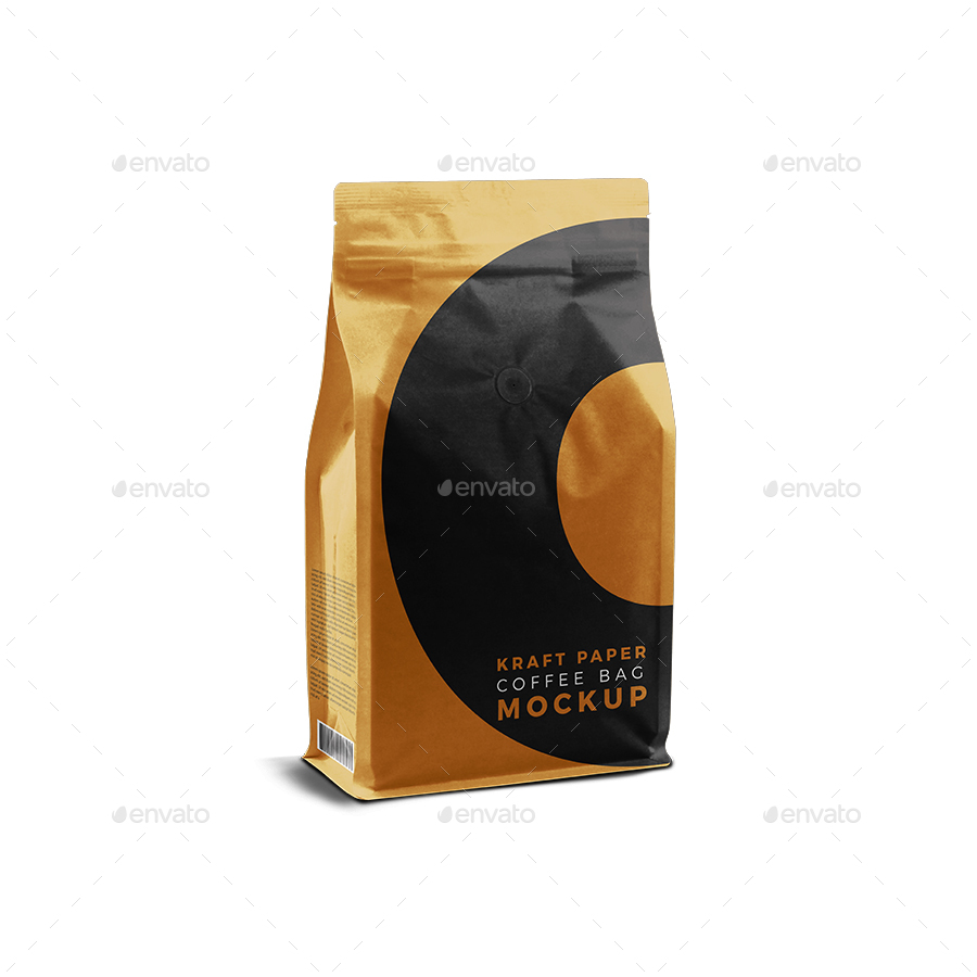 Download Kraft Paper Coffee Bag Mock up by theCreativeowl ...