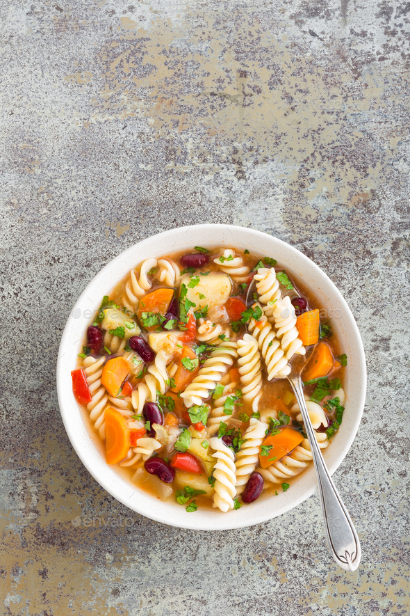 Minestrone soup - Stock Photo - Images