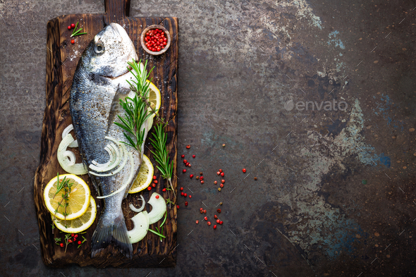 Fresh fish dorado - Stock Photo - Images