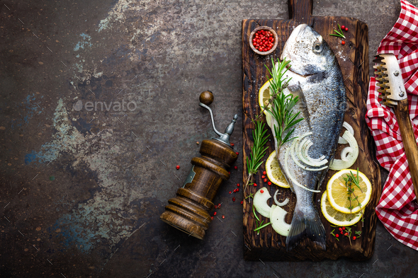 Fresh fish dorado - Stock Photo - Images