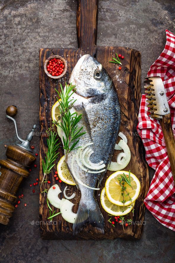 Fresh fish dorado - Stock Photo - Images