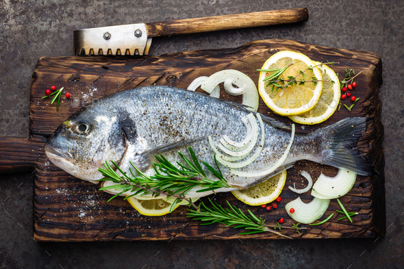 Fresh fish dorado - Stock Photo - Images