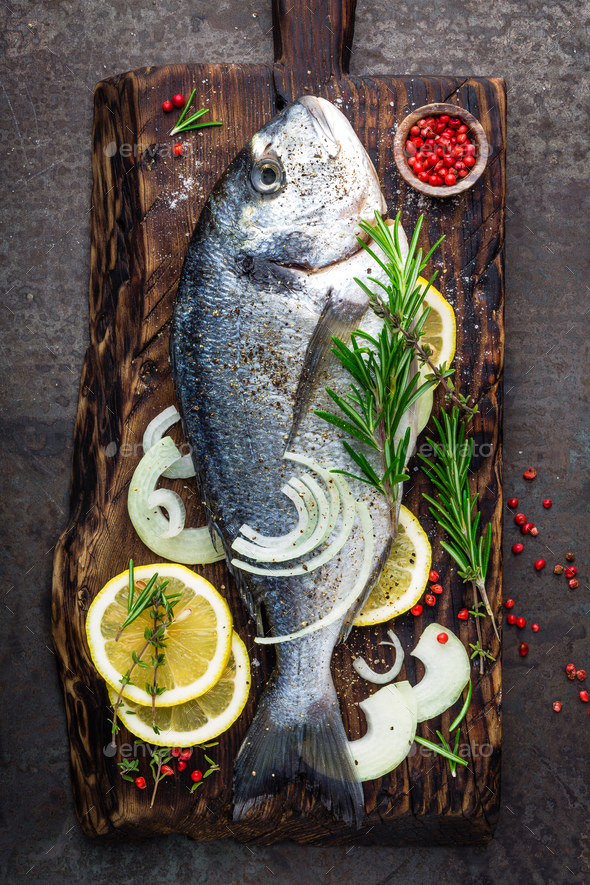 Fresh fish dorado - Stock Photo - Images