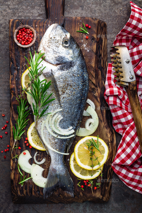 Fresh fish dorado - Stock Photo - Images