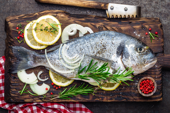 Fresh fish dorado - Stock Photo - Images