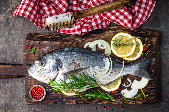 Fresh fish dorado - Stock Photo - Images