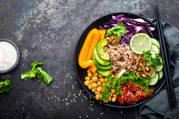 Buddha bowl dish - Stock Photo - Images