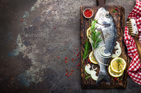Fresh fish dorado - Stock Photo - Images