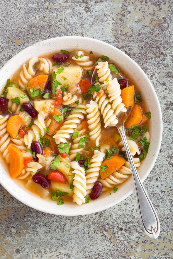Minestrone soup - Stock Photo - Images
