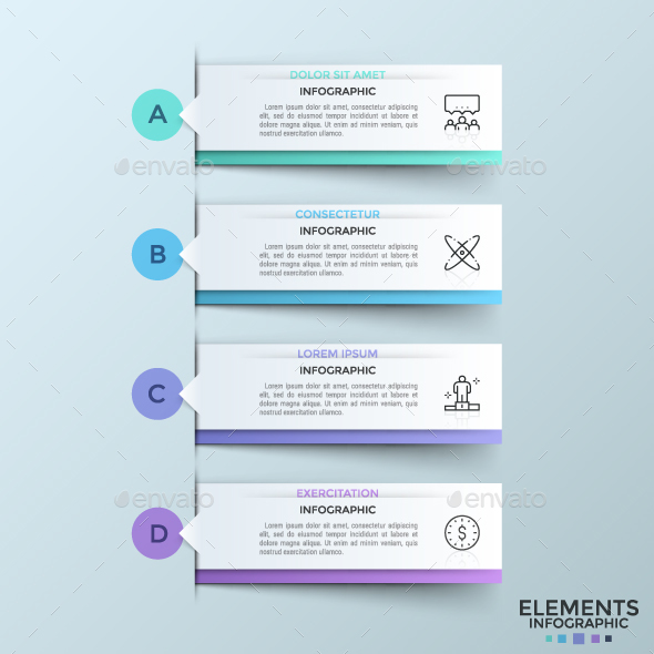 Modern Infographic Ribbons Template - Infographics