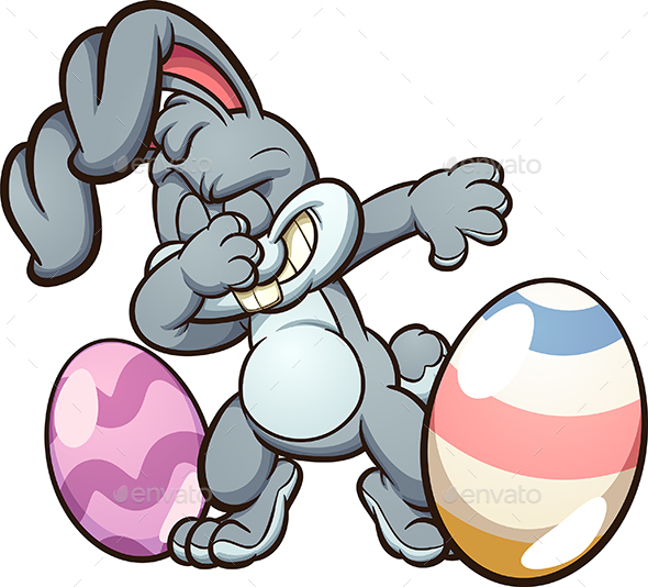 Dabbing Easter Bunny - Animals Characters