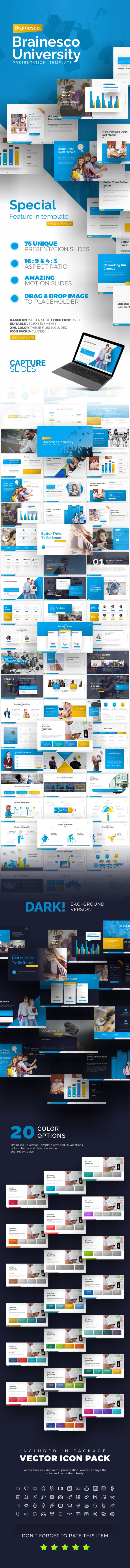 Brainesco Education PowerPoint Presentation Template - PowerPoint Templates Presentation Templates