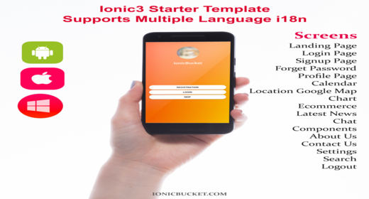 Ionic3 Starter Template Supports Multiple Language i18n