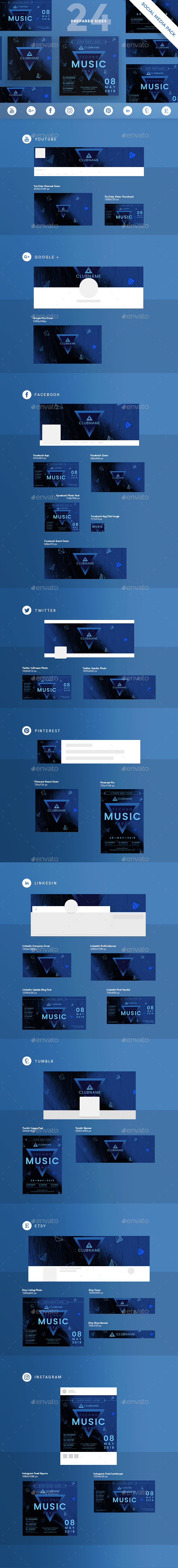Music Party Social Media Pack - Miscellaneous Social Media