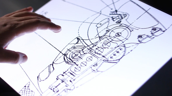 Leg Prosthesis Scheme On Touch Screen Computer