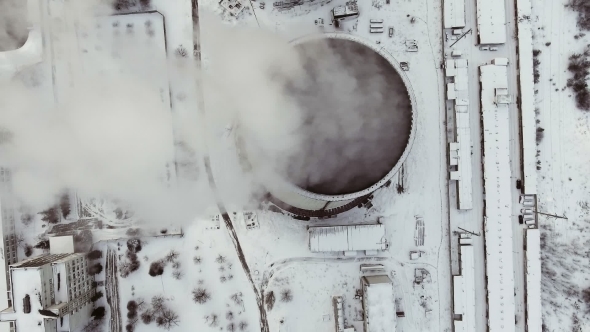 Aerial of a Coal Fire Power Station