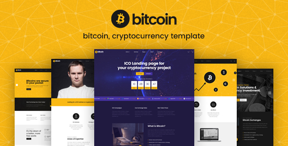 Bitcoin - ICO and Cryptocurrency PSD Template - Business Corporate