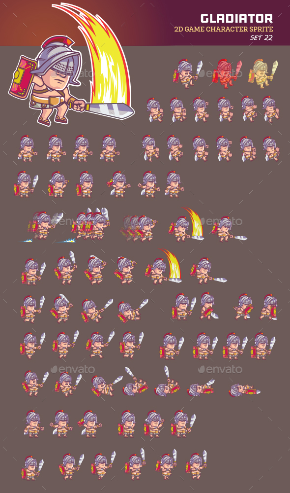 Gladiator Game Sprite - Sprites Game Assets