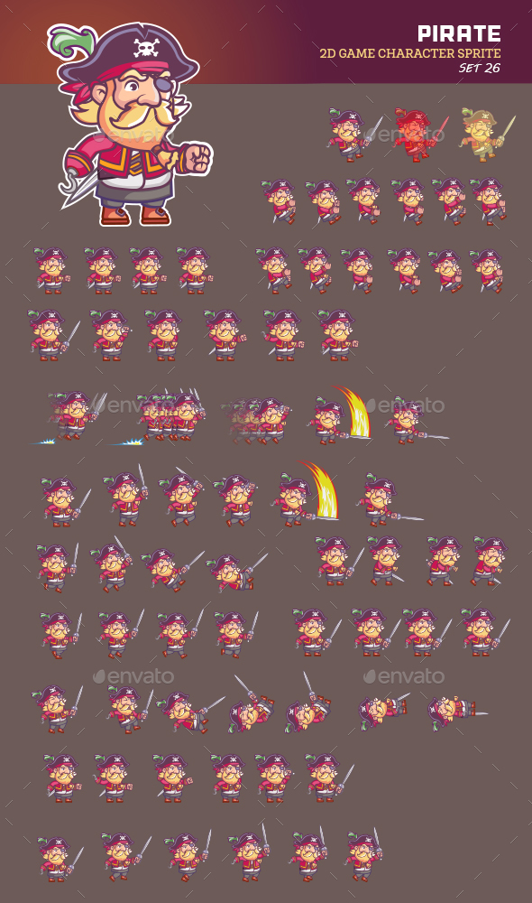 Pirate Game Sprite - Sprites Game Assets
