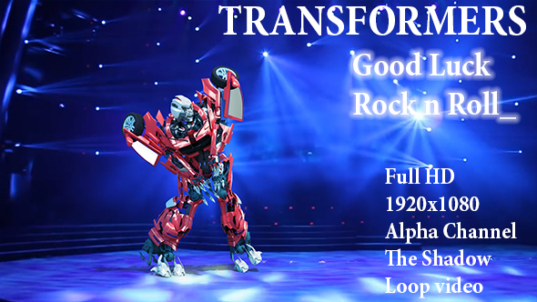 3D Robot Good Luck Rock n Roll