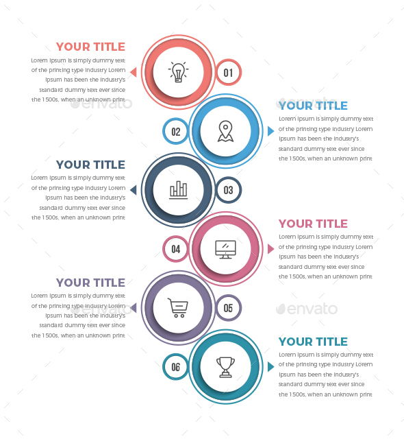 Modern Vertical Circle Infographics - Infographics