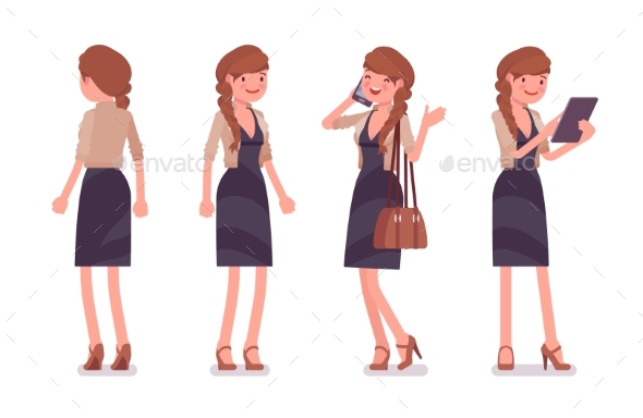 Office Employee Standing - Business Conceptual
