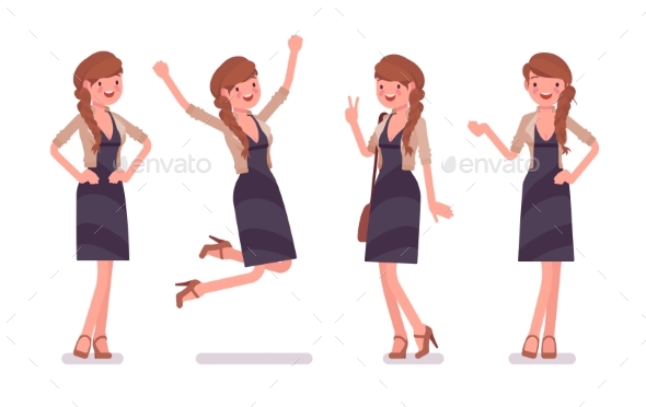 Office Employee Feeling Positive - Business Conceptual