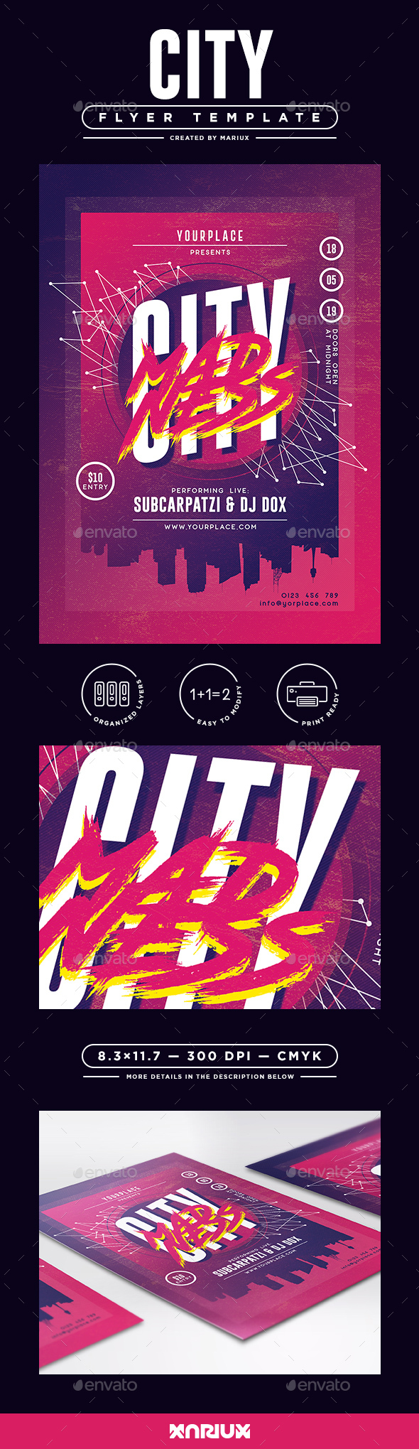 City Madness Flyer - Clubs & Parties Events